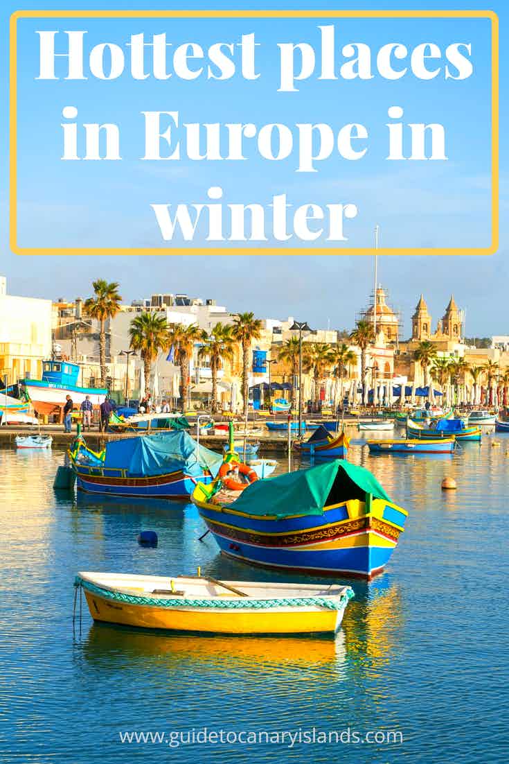 10 Warmest Places in Europe in Winter - December, January & February