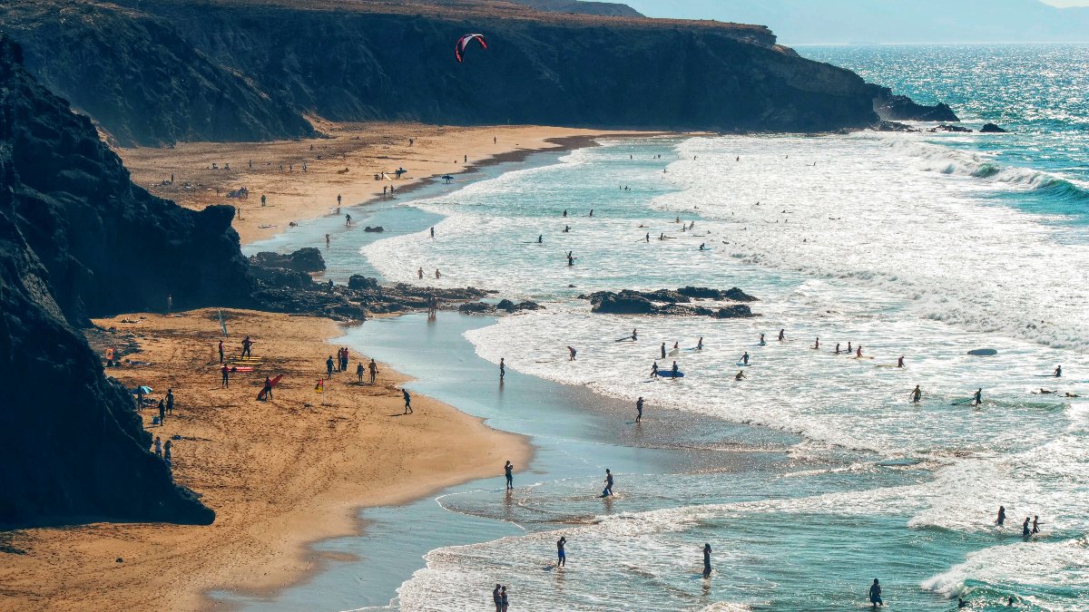 La Pared Playa Del Viejo Rey Surfing In La Pared Fuerteventura