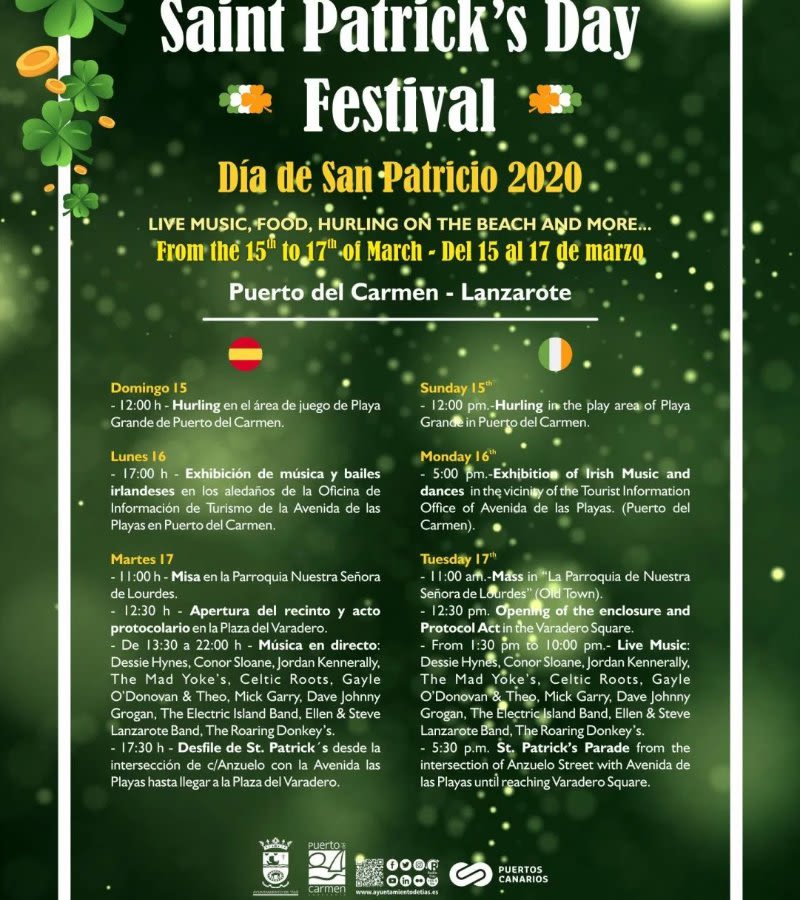 lanzarote patricks day 2020 puerto del carmen