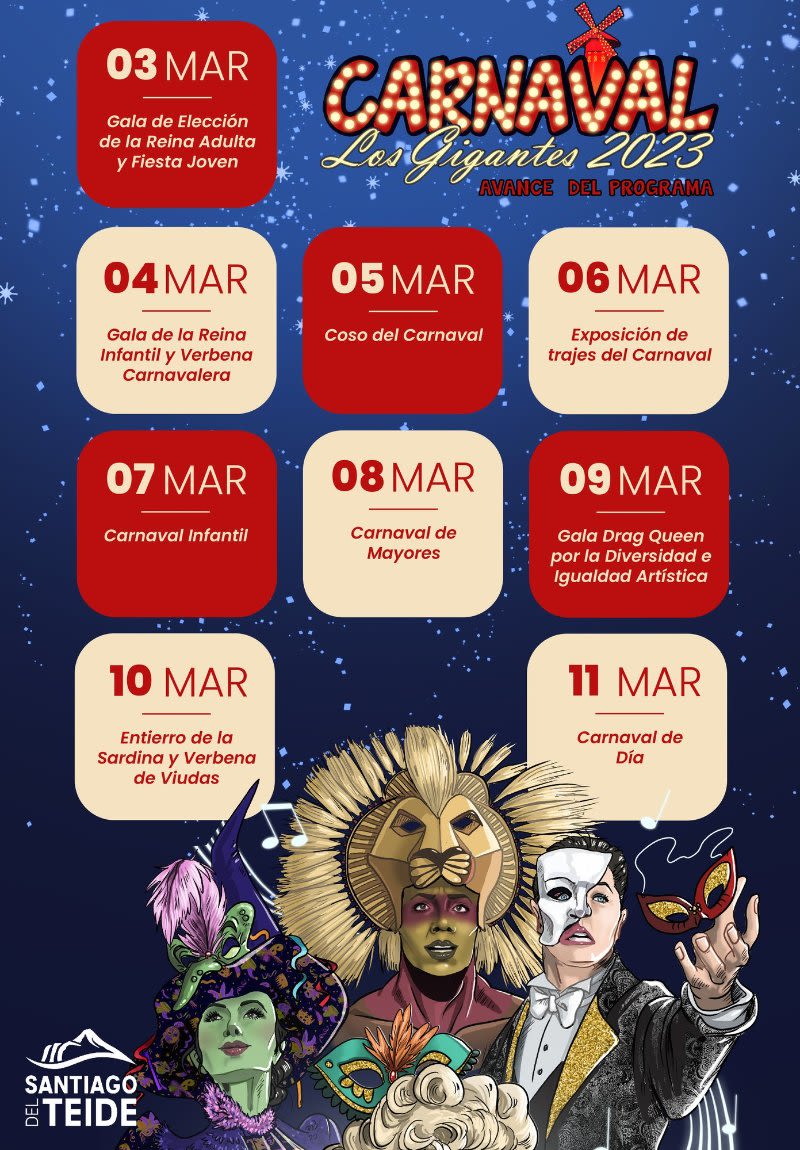 Los Gigantes Carnival 2023 - Dates & Schedule