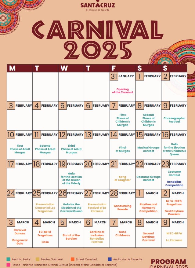 santa cruz tenerife carnival 2025