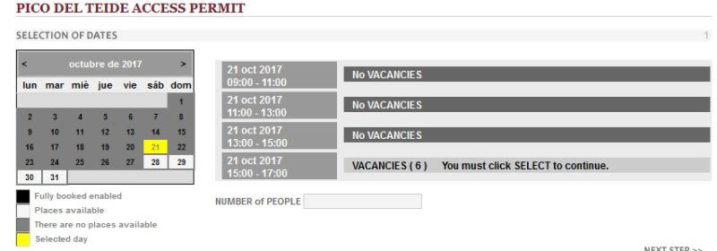 teide permit tenerife