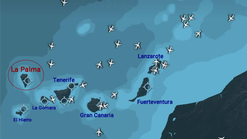 Could the volcanic eruption in La Palma affect flights to the other Canary Islands?