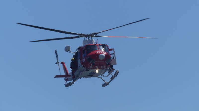 Helicopter rescues injured hiker in La Oliva, Fuerteventura