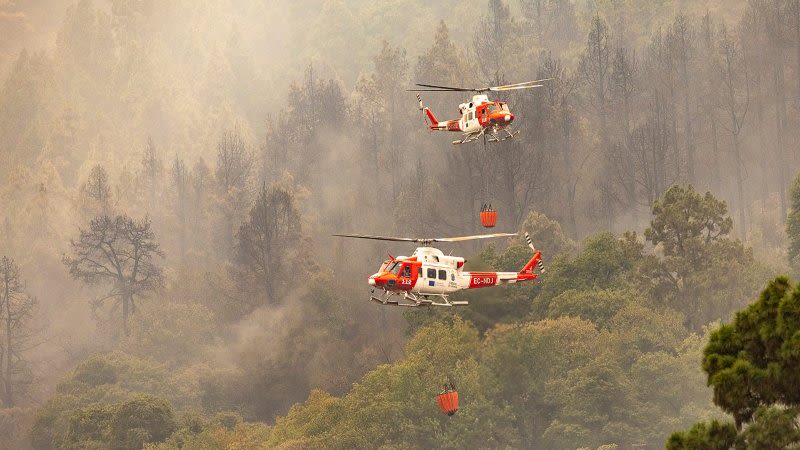 Fire advances through the north of Tenerife, with 12,279 people evacuated