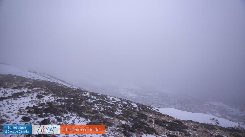 First snow this winter in Tenerife and La Palma