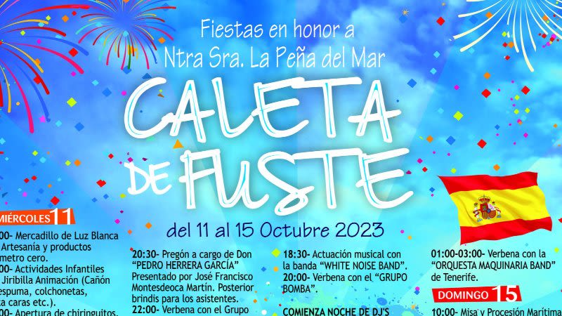 Caleta de Fuste celebrates the Festivities in Honor of Our Lady Of the Sea