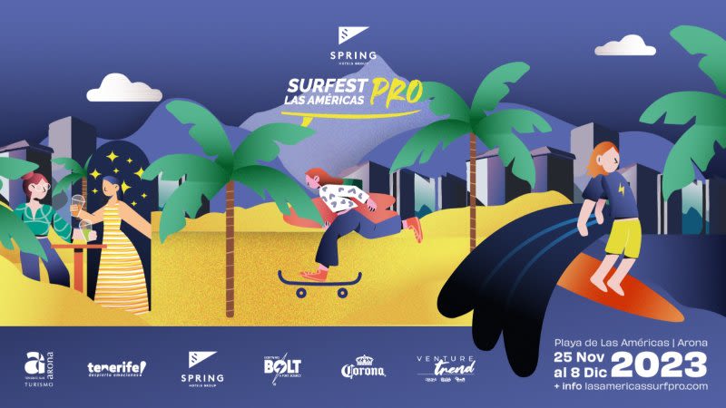Tenerife will host a new edition of Spring Surfest Las Américas Pro 2023