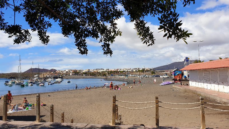 Playa Las Galletas - A very quiet and relaxed beach in Tenerife