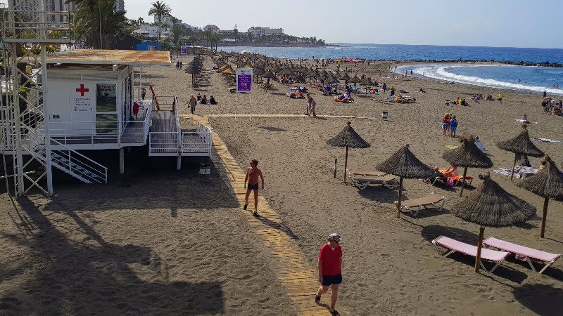 🌍 Tenerife beach. Playa del Duque. Costa Adeje. Spain. 